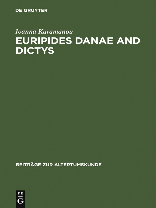 Upplýsingar um Euripides Danae and Dictys eftir Ioanna Karamanou - Biðlisti